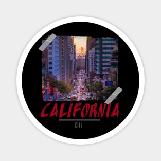 california city tape photography Magnet